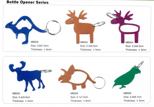 promotional-aluminum-bottle-opener-bird-deer-dianosaur