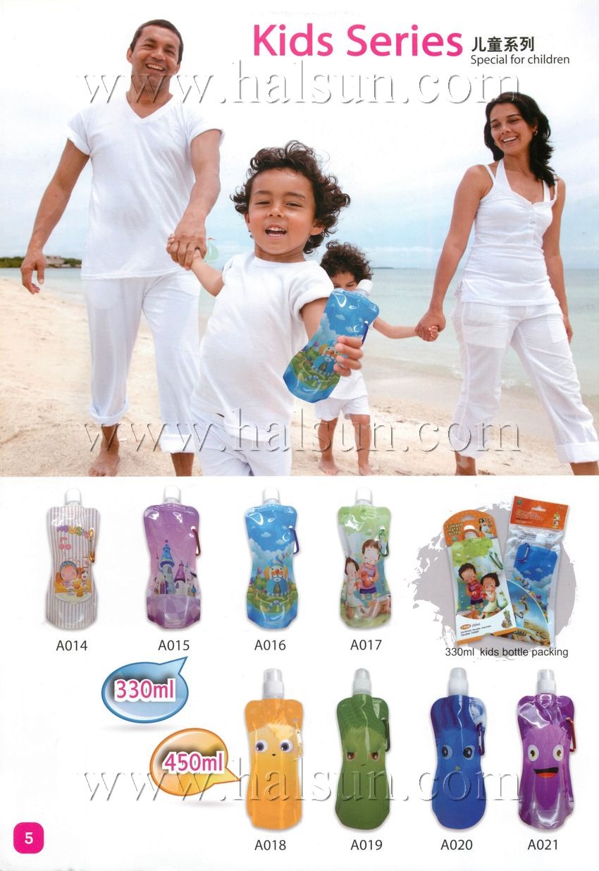 Kids Foldable Water Bottles_009, Custom logo workable