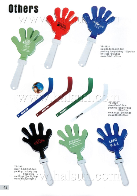 Hand Clapper,Promotional Clap Hands Cheer Props Three-layer Toy Palms, Hockey Bat,YB-2820,YB-2828,YB-2821