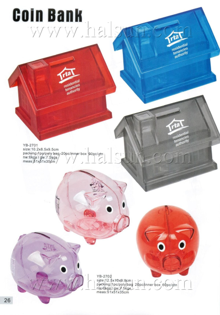 Promotional Coin Bank,Piggy Banks,Home Banks,Home Coin Banks, coin container,YB-2701,YB-2702