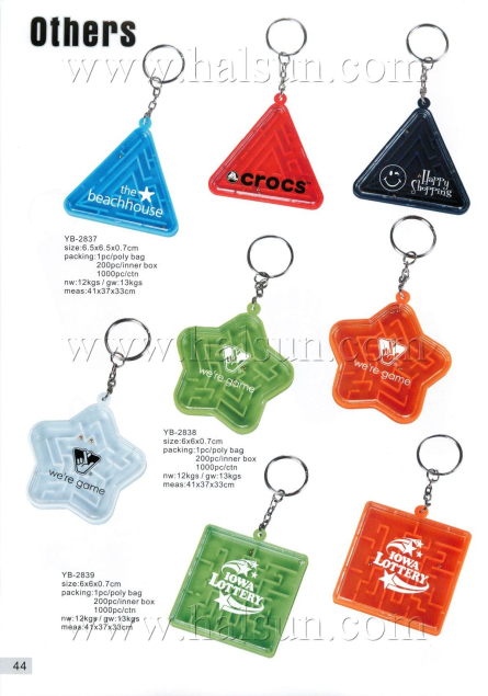 Promotional Maze Puzzle Game Keyring,Rectanble, Triangle,pentagram,YB-2837,YB-2838,YB-2839