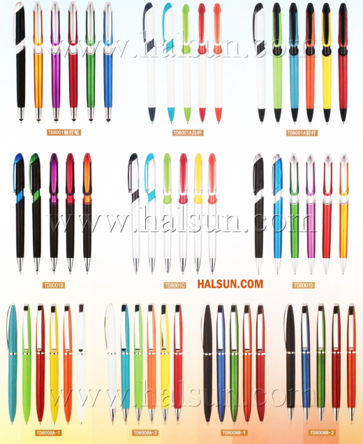 Custom logo 2-in-1 stylus pens,plastic ballpoint pens,2015_08_07_17_39_46