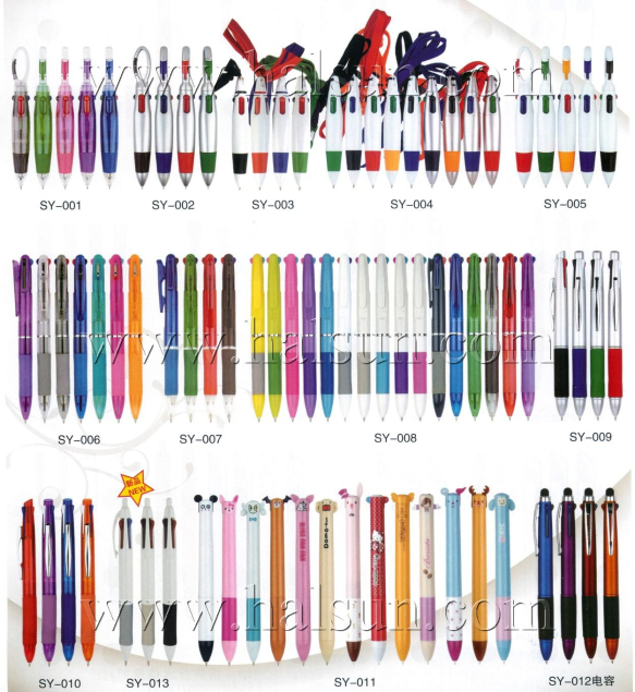 Lanyard mini 4 color pens,Animated Pens, Animal Pens,Stylus Pens_Custom Pens, 3 color pens with stylus_2014_09_21_15_16_21