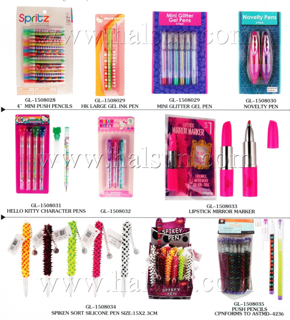 Push pencils,hedgehog pens,Caterpillar pens,lipstick mirror marker,2015_08_07_17_24_01