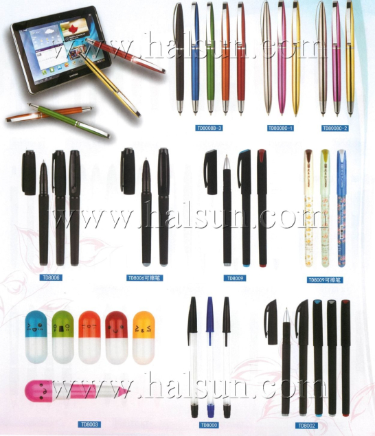 Stylus with Twist Action ballpoint pens,Smile Capsule Pens, TD8008B-3,Promotional Ballpoint Pens_2014_09_21_15_23_36