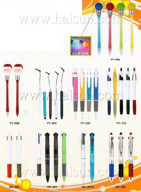 bulb light pens,light pens,Santa Claus pens,stylus,4 color multi leads pens,2015_08_07_17_29_30