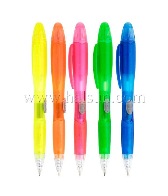 2 in one Ballpoint Pen with highlighter_ Multi function pens_Promotional Ballpoint Pens_Custom Pens_HSHCSN0030