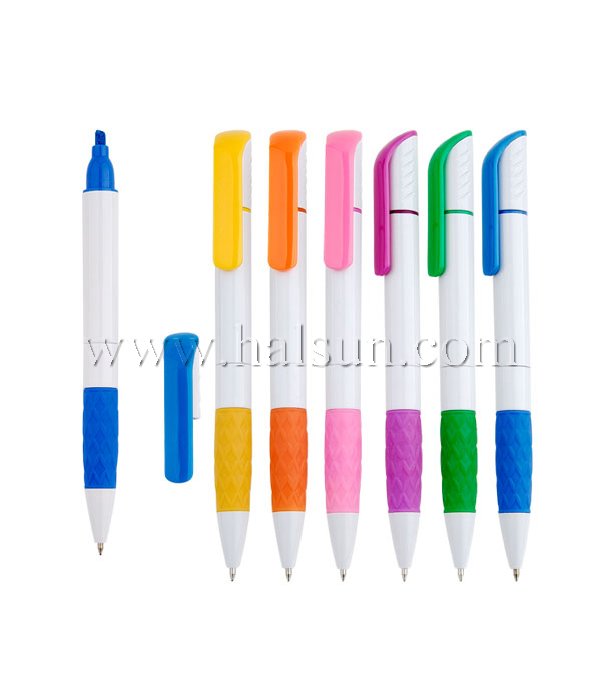 2 in one pens_ballpint pens _ highlighter_multi function pens_Promotional Ballpoint Pens_Custom Pens_HSHCSN0193
