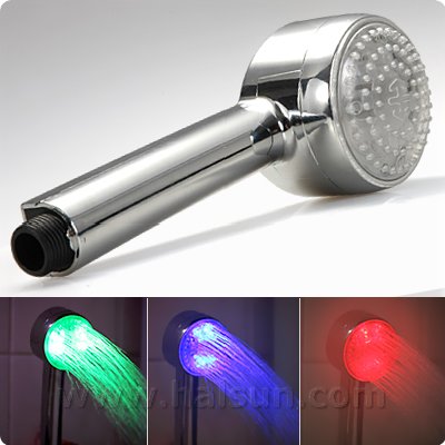 3 color LED Shower Head Light by Temperature Shower head_HSLSL068-04