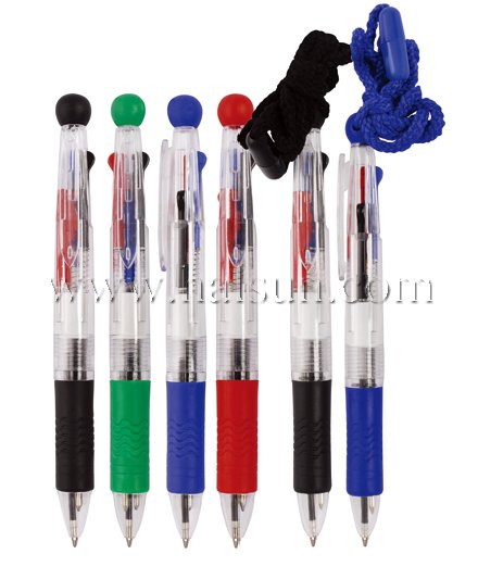 3 color ballpoint pens_ 3 in one pens with lanyard_HSBPA6132