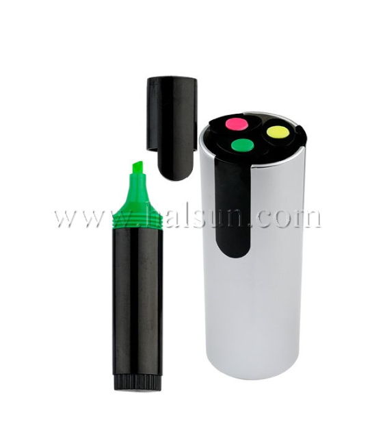3 in one highlighter_3 in one tube fluorescent pens_promotional highlilghters_HSHCSN0040
