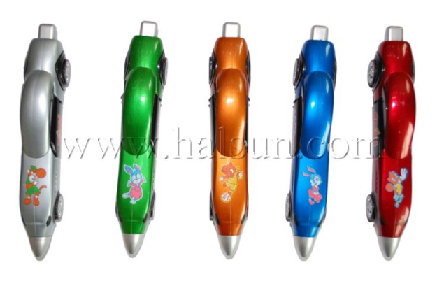 Carton Printed Car Pens_ Pen with 4 wheels_ pen in shape of car_toy pens_Promotional Ballpoint Pens_Custom Pens_HSHCSN0080