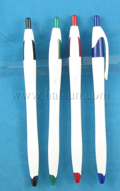 HSAJH8008_click action solid white barrel pens