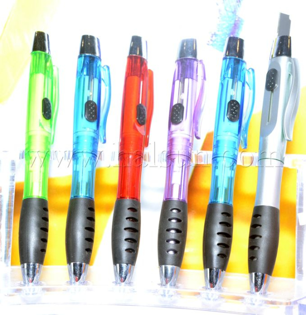 Knife Pens_Ballpoint pen with retractable cutter knife_multifunctional pens_HSPCQ