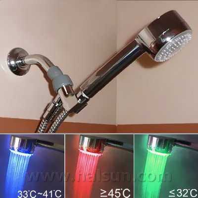 LED Shower Lights_ Temperature Controlled 3 color Changing_HSLSL068-03