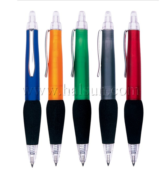 Metal Clip Plastic Barrel Ball Pens_ HSCJ1019A