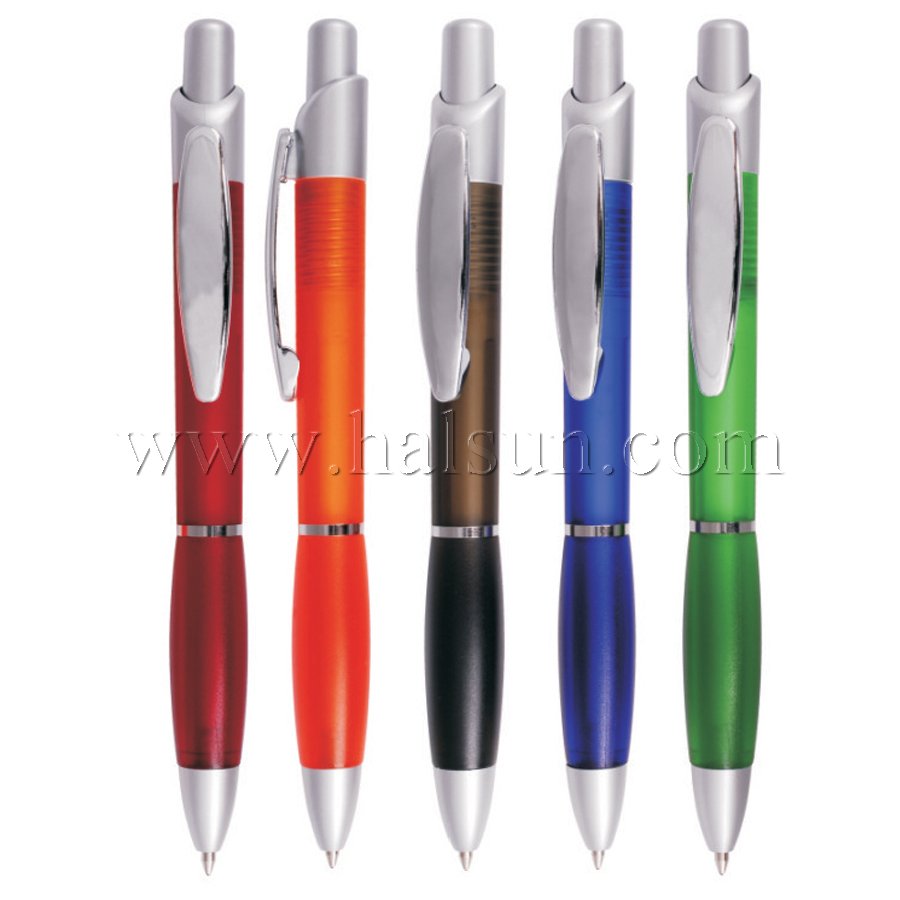 Metal Clip Plastic Barrel Ball Pens_ HSCJ1033-1A Metal Clip Plastic Barrel Ball Pens_ HSCJ1033-1A