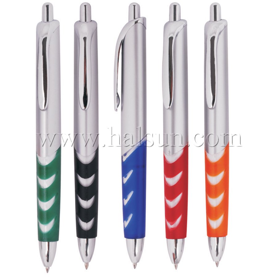 Metal Clip Plastic Barrel Ball Pens_ HSCJ1035B