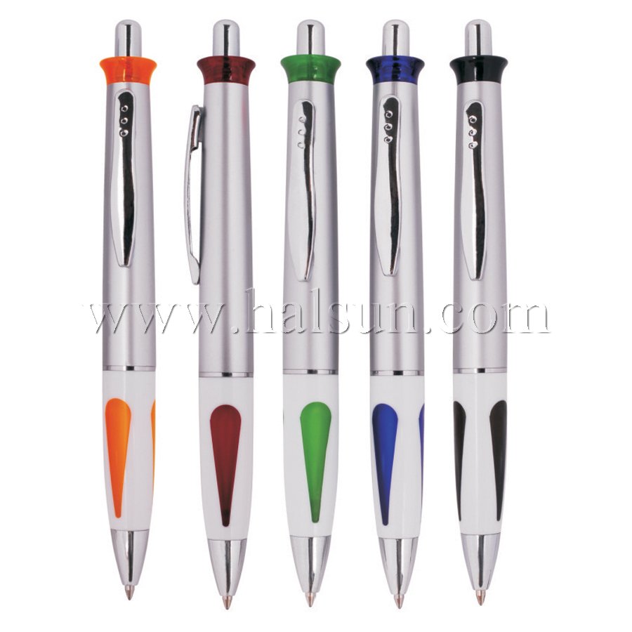 Metal Clip Plastic Barrel Ball Pens_ HSCJ1037A