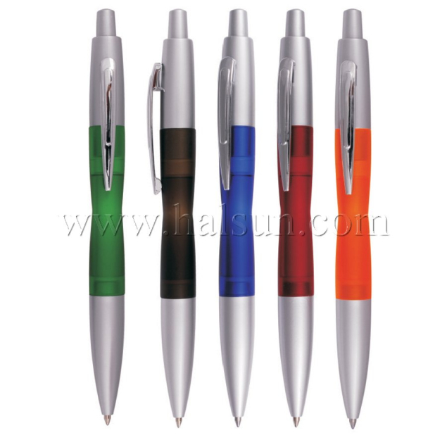 Metal Clip Plastic Barrel Ball Pens_ HSCJ1038