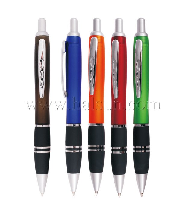 Metal Clip Plastic Barrel Ball Pens_ HSCJ1039-1