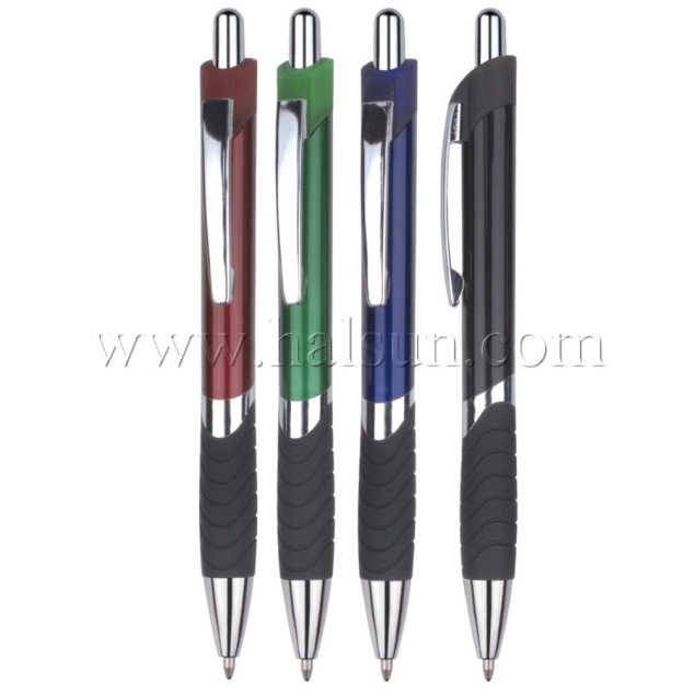 Metal Clip Plastic Barrel Ball Pens_ HSCJ1043B