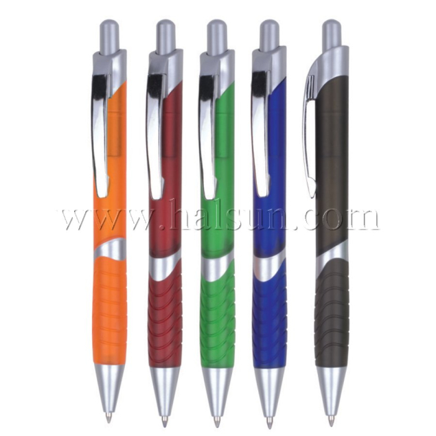 Metal Clip Plastic Barrel Ball Pens_ HSCJ1043