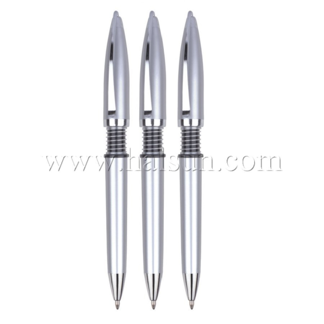 Metal Clip Plastic Barrel Ball Pens_ HSCJ1044