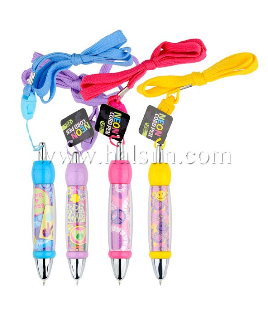 Mini rope pens with buildin picture_Mini Lanyard Pens with full color pirnted paper inside transparent barrel_Promotional Ba