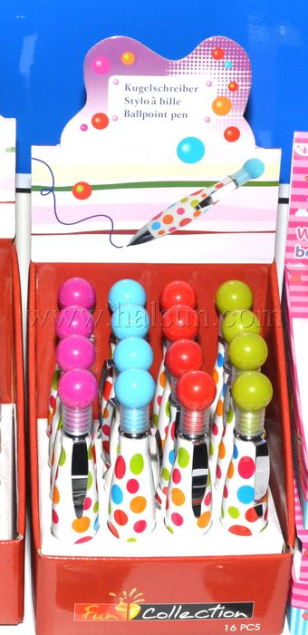 Pinted Ball Pens in Display box_ HSPLY