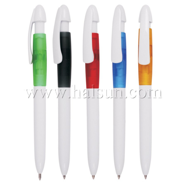 Plastic Ball Pens_ HSCJ1041_white barrel ball pens