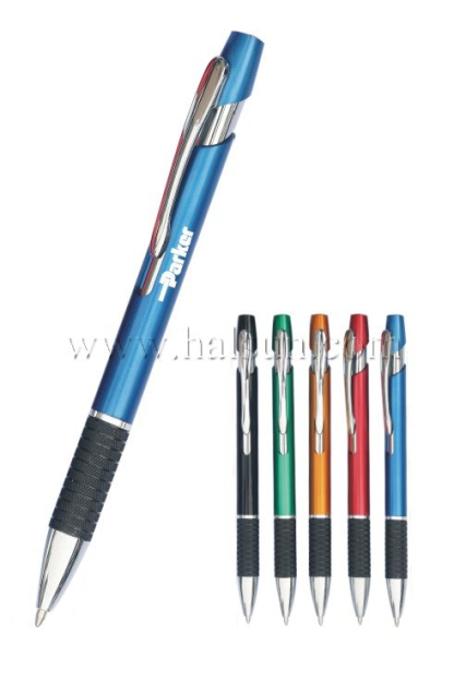 Promotional Ball Pens_HSBFA5276C_Metallic Paint barrel_ black Aluminum grip