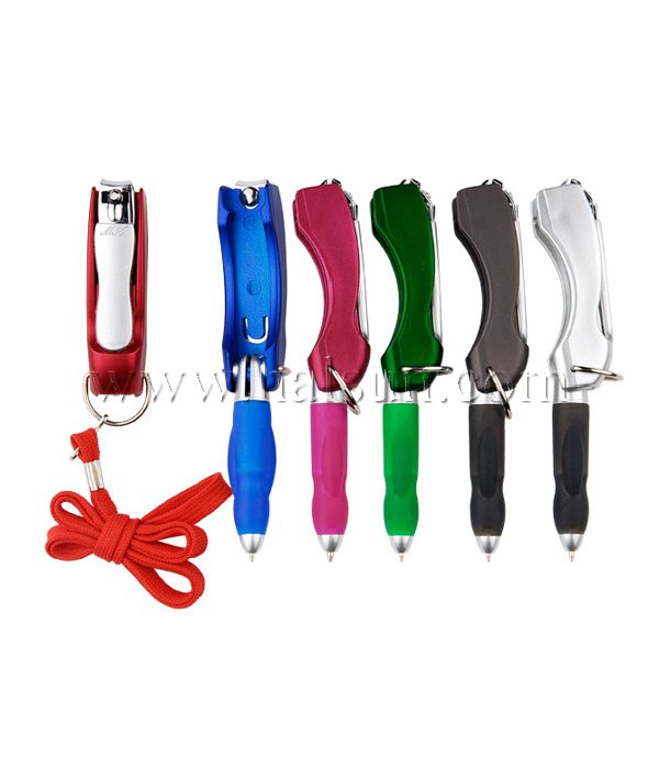 Rope nail clipper pens_nail cutter pens with keyrings_multi function pens_Promotional Ballpoint Pens_Custom Pens_HSHCSN0135