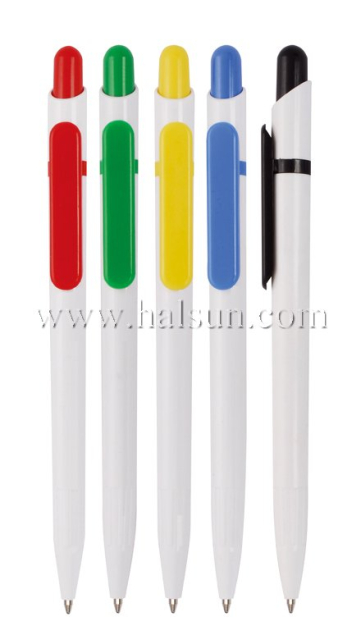 Simple white barrel promotional pens_ HSBPA6109A