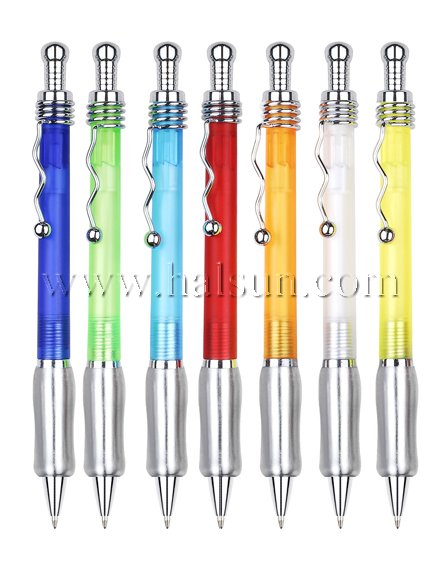 Steel Wire Clip Ball Pen with Soft Grip_HSBPA6077