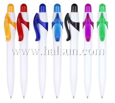 White barrel Ball Pens_Stylo_HSBPA6188A