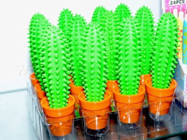 cactus pens with yellow pot