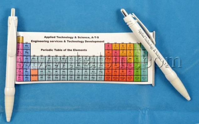 customize pull out Periodic Table pen