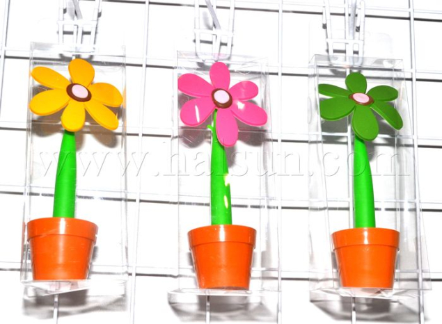 flower pen with pot base in single PVC box super market packing