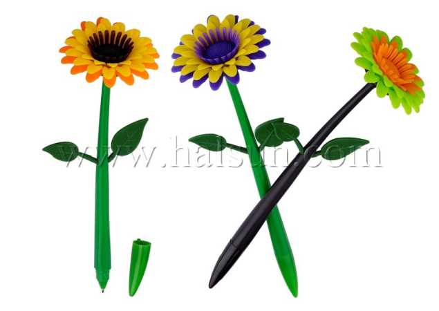 flower pen_flower pens_sunflower pens_sunflower pen in different colors_Promotional Ballpoint Pens_Custom Pens_HSHCSN0079