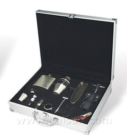 Wine Bar Set in Aluminum Box_ Wine Opener Gift Set-Corkscrew-HSWO8261-BOX