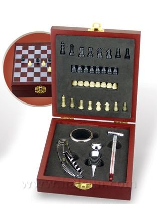 Wine Opener Gift Set-Corkscrew-HSWO8229-BOX-CHESS