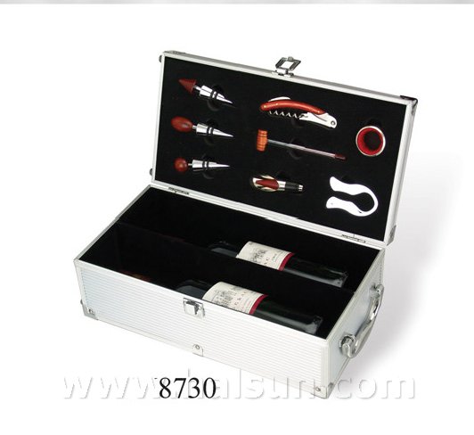 Wine Opener Gift Set-Corkscrew-HSWO8730_Aluminum Box