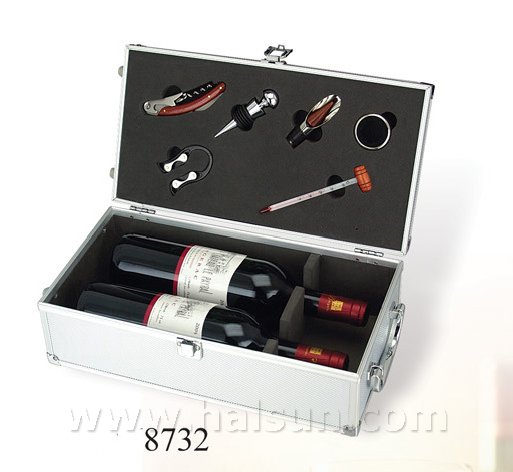 Wine Opener Gift Set-Corkscrew-HSWO8732_Aluminum Box