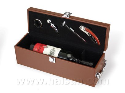 Wine Opener in Leather Gift Box_Wine Opener Gift Set-Corkscrew-HSWO8632-BOX_Leather Box