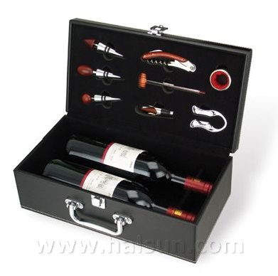 Wine Opener in Leather Gift Box_Wine Opener Gift Set-Corkscrew-HSWO8750-BOX_Leather Box