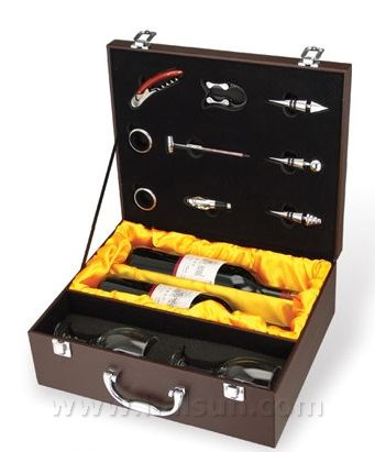 Wine Opener in Leather Gift Box_Wine Opener Gift Set-Corkscrew-HSWO8821-BOX_Leather Box