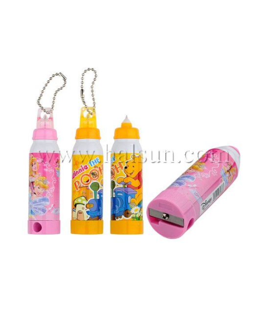 nursing bottle shape pen with pencil sharpner and keyring_milk bottle pen_feeding-bottle pen_Promotional Ballpoint Pens_Cust