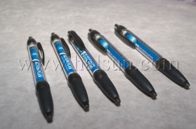 pens with pull out labels