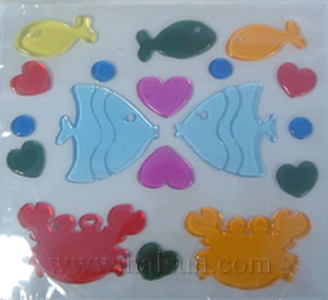 Fish Gel Stickers_Crab Gel Window Stickers_HSCG9012